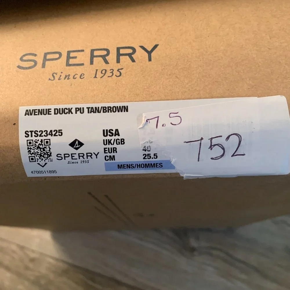 NWT SPERRY TOPSIDER MENS AVENUE WATERPROOF INSULATED TAN/BROWN‎ DUCK BOOTS 7.5